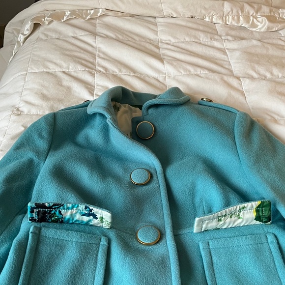 Banana Republic Teal Wool Coat - Picture 6 of 9
